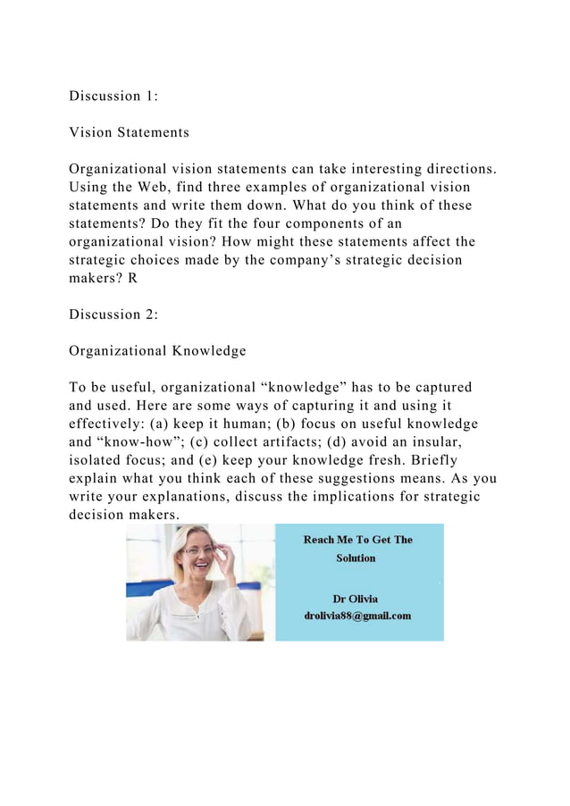 Discussion 1vision statementsorganizational vision statemen pdf