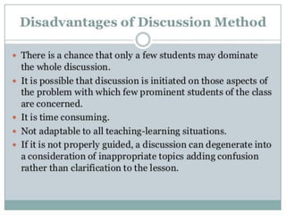 Discussion Based Learning. to foster discussion in teaching-learning ...