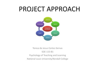 PROJECT APPROACH
Teresa de Jesus Cortez-Sernas
SOE 115-B1
Psychology of Teaching and Learning
National Louis University/Kendall College
 