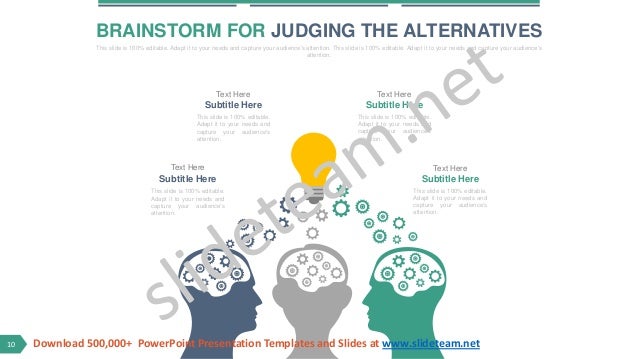 Discussion Brainstorming Decision Making Process PowerPoint Presentat…