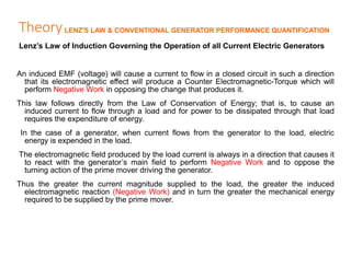 TheoryLENZ'S LAW & CONVENTIONAL GENERATOR PERFORMANCE QUANTIFICATION
Lenz’s Law of Induction Governing the Operation of al...