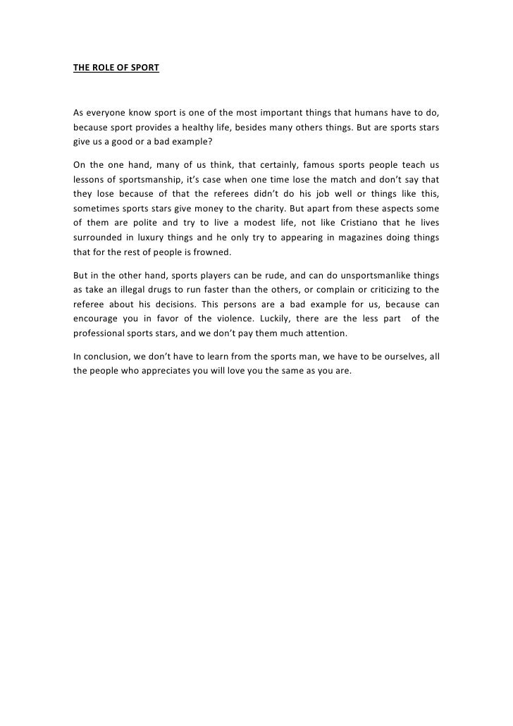 Essay on importance of sports