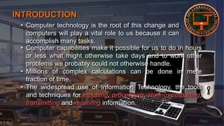 Lesson 1 - Introduction to Computer System | PPSX | Internet for ...