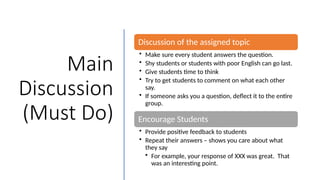 Discussion Leaders presentation for students | PPTX