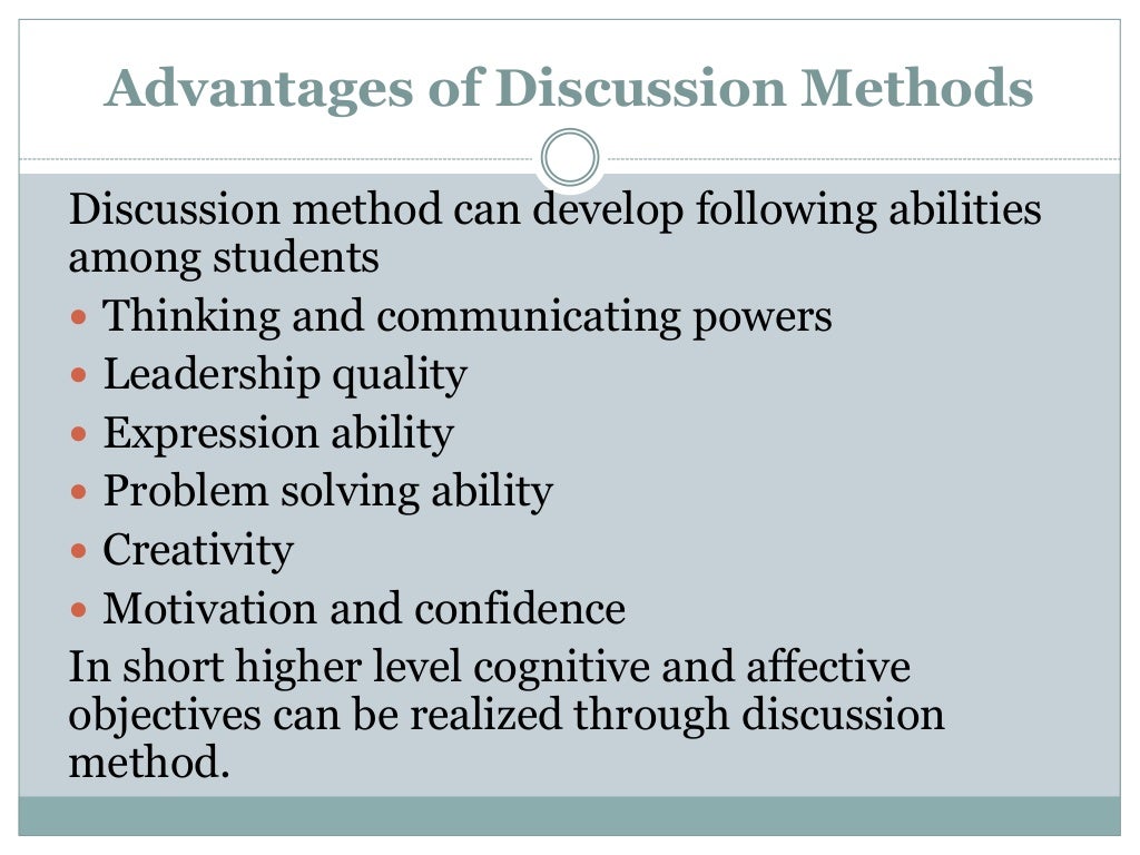 Discussion method