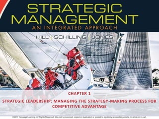 ©2017 Cengage Learning. All Rights Reserved. May not be scanned, copied or duplicated, or posted to a publicly accessible website, in whole or in part.
CHAPTER 1
STRATEGIC LEADERSHIP: MANAGING THE STRATEGY-MAKING PROCESS FOR
COMPETITIVE ADVANTAGE
 
