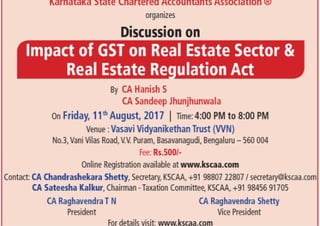 Discussion on rera