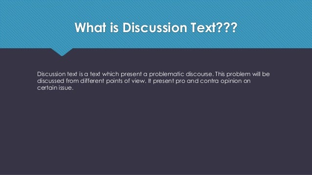 Contoh Discussion Text Generic Structure - Contoh Two