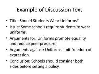 Discussion_Text_Materi_SMK fase E dan fase F | PPTX