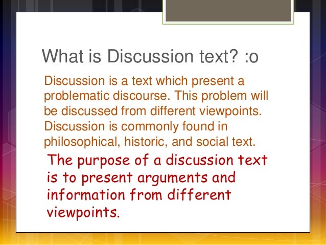 Contoh Discussion Text Example - Oliv Asuss