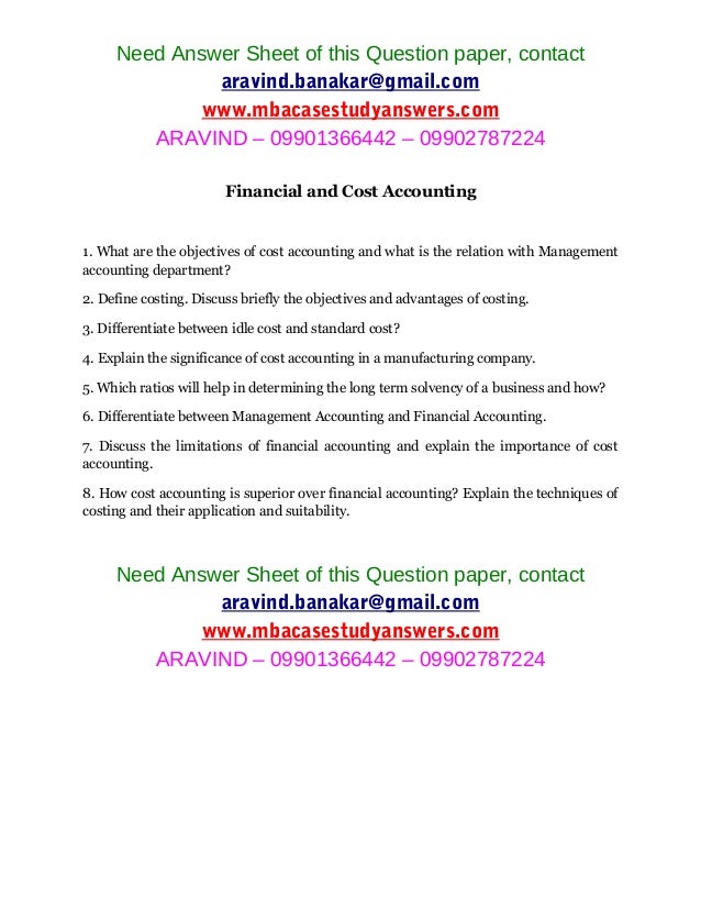 Financial and Cost Accounting Discuss the limitations of financial