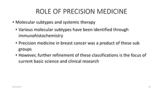 Discuss the role of precision medicine in breast cancer | PPTX