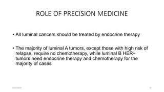 Discuss the role of precision medicine in breast cancer | PPTX