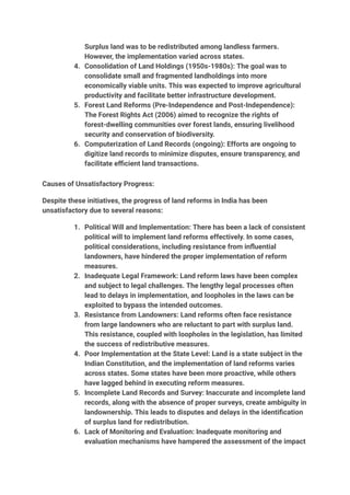 Land Reform And Rural Development Form.pdf Discuss the various land reforms undertaken by the Indian government.pdf