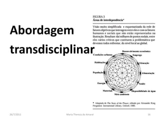 Abordagemtransdisciplinar01/08/2011Maria Thereza do Amaral16