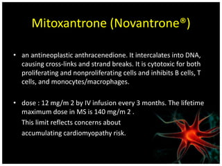 MS Disease modifying agents for multiple sclerosis | PPTX