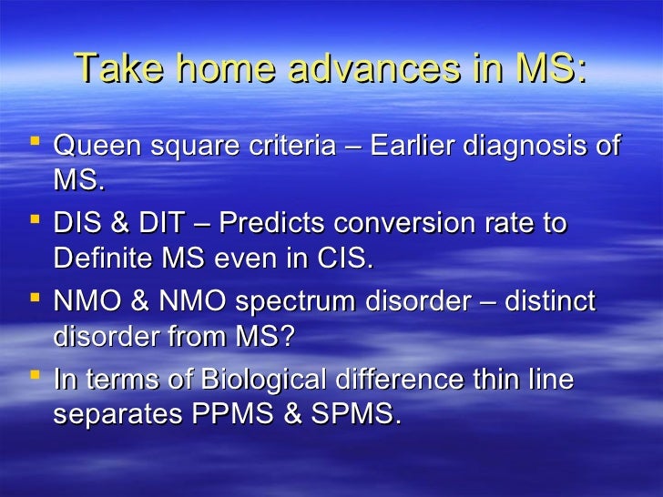 Disease modifying therapy in multiple sclerosis interferons