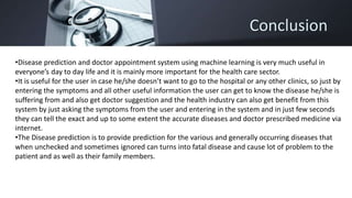Disease Prediction And Doctor Appointment system | PPTX