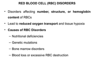 Excessive Rbc Breakdown Comprehensive Overview of Blood Cell Diseases and Disorders | PPTX