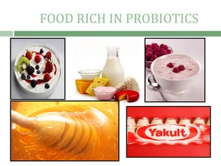 FOOD RICH IN PROBIOTICS
 