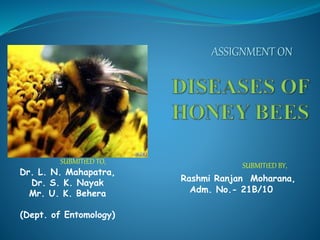 ASSIGNMENT ON 
SUBMITtED BY, 
Rashmi Ranjan Moharana, 
Adm. No.- 21B/10 
SUBMITtED TO, 
Dr. L. N. Mahapatra, 
Dr. S. K. Nayak 
Mr. U. K. Behera 
(Dept. of Entomology) 
 