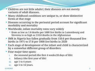 Diseases of Infancy & Childhood I. Histopath | PPTX