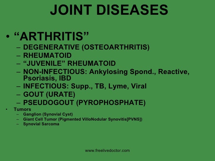Diseases of joints