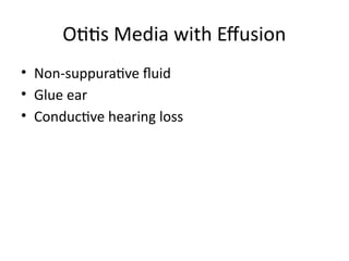 Diseases of middle ear ppt a out csm Asom aom | PPTX