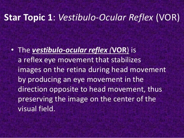 Vestibulo ocular reflex in major depression