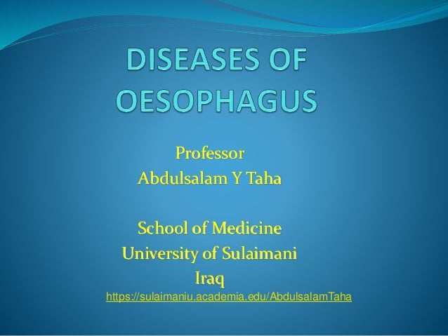 Diseases Of Oesophagus - 