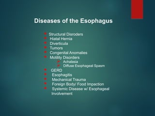 Diseases of the Esophagus by Gabriel MD. | PDF