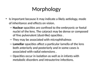 DISEASES OF THE LENS IN CLINICAL EXAMINATION | PPTX