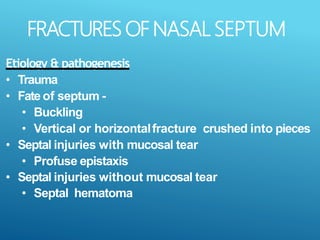 Diseases of the nasal septum | PPTX