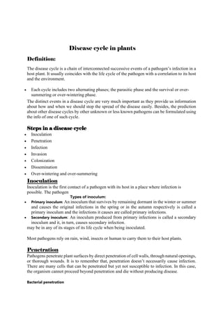 Disease triangle and disease cycle | PDF