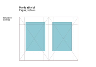 Diseño editorial
Página y retícula
Composición
simétrica

 
