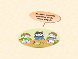 ¡Ya estamos preparadospara realizar nuestraprimera infografía!
¡Ya estamos preparadospara realizar nuestraprimera infografía!
 