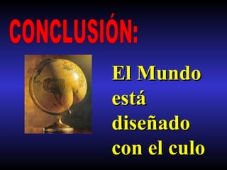 CONCLUSIÓN: El Mundo está diseñado con el culo 