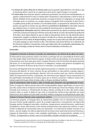 Disenio Curricular para la Educación Primaria (segundo ciclo) de la Provincia de Buenos Aires, Argentina