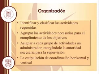 Organización
 