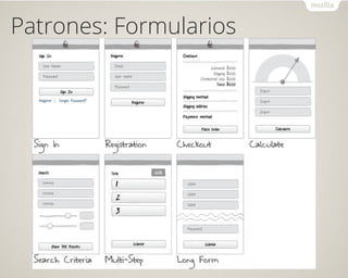 Patrones: Formularios
 