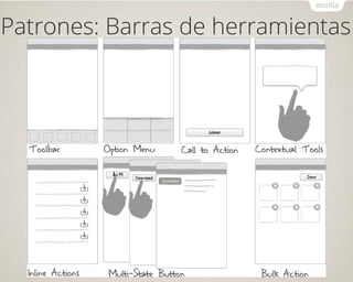 Patrones: Barras de herramientas
 
