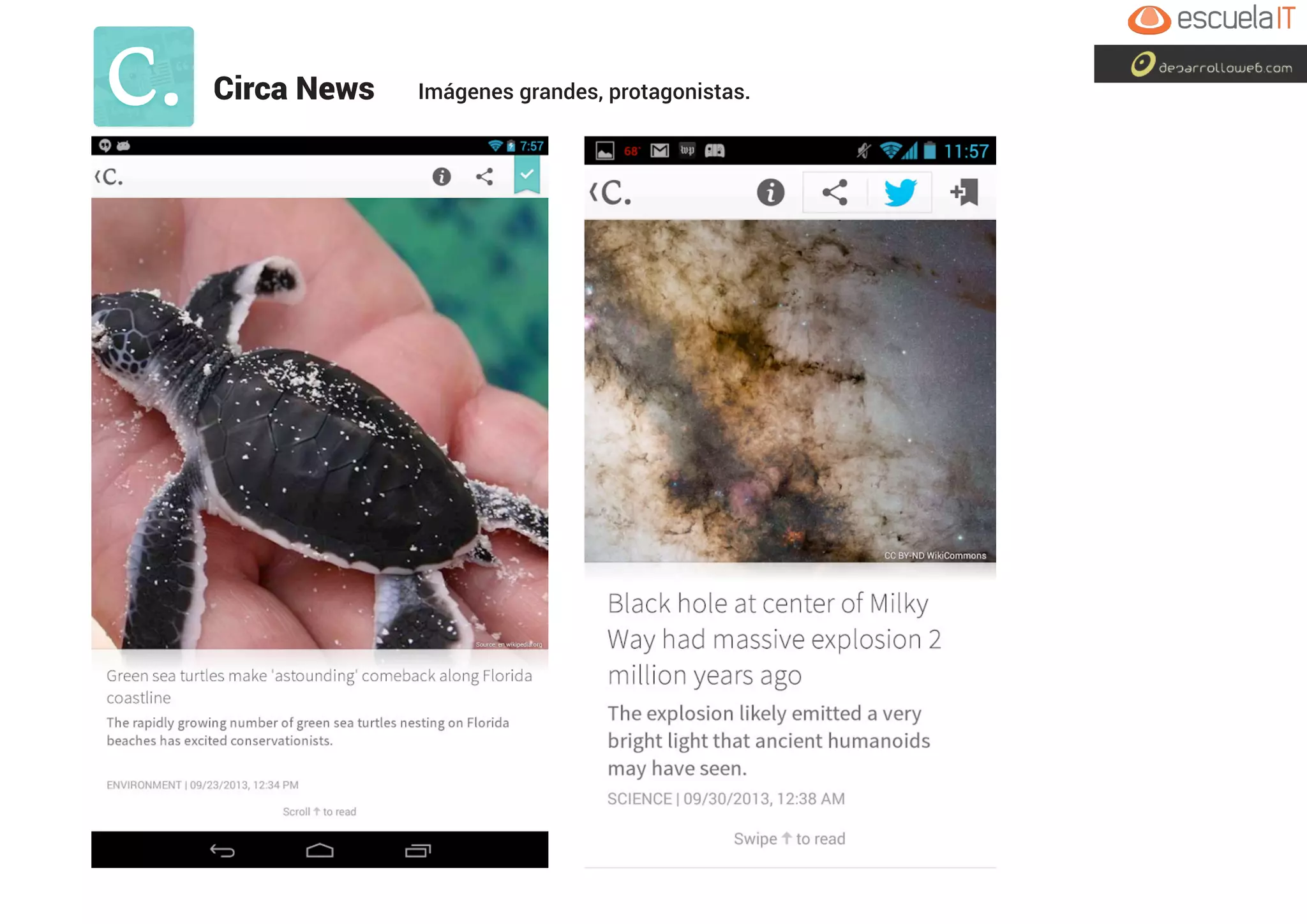 Circa News Imágenes grandes, protagonistas.
 