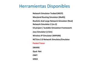Cnet Simulator Diseno de redes utilizando simuladores | PPT