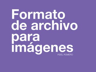 Formato
de archivo
para
imágenesFIDEL ROMERO
 