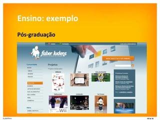 Ensino: exemplo Pós-graduação 