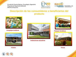 Descripción de los consumidores o beneficiarios del
producto

 
