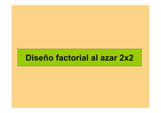 Diseño factorial al azar 2x2
 