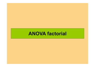 ANOVA factorial
 
