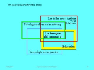 22/06/2013 Jorge Aranda Gonzalez UCV Peru 33
Un caso visto por diferentes áreas:
 