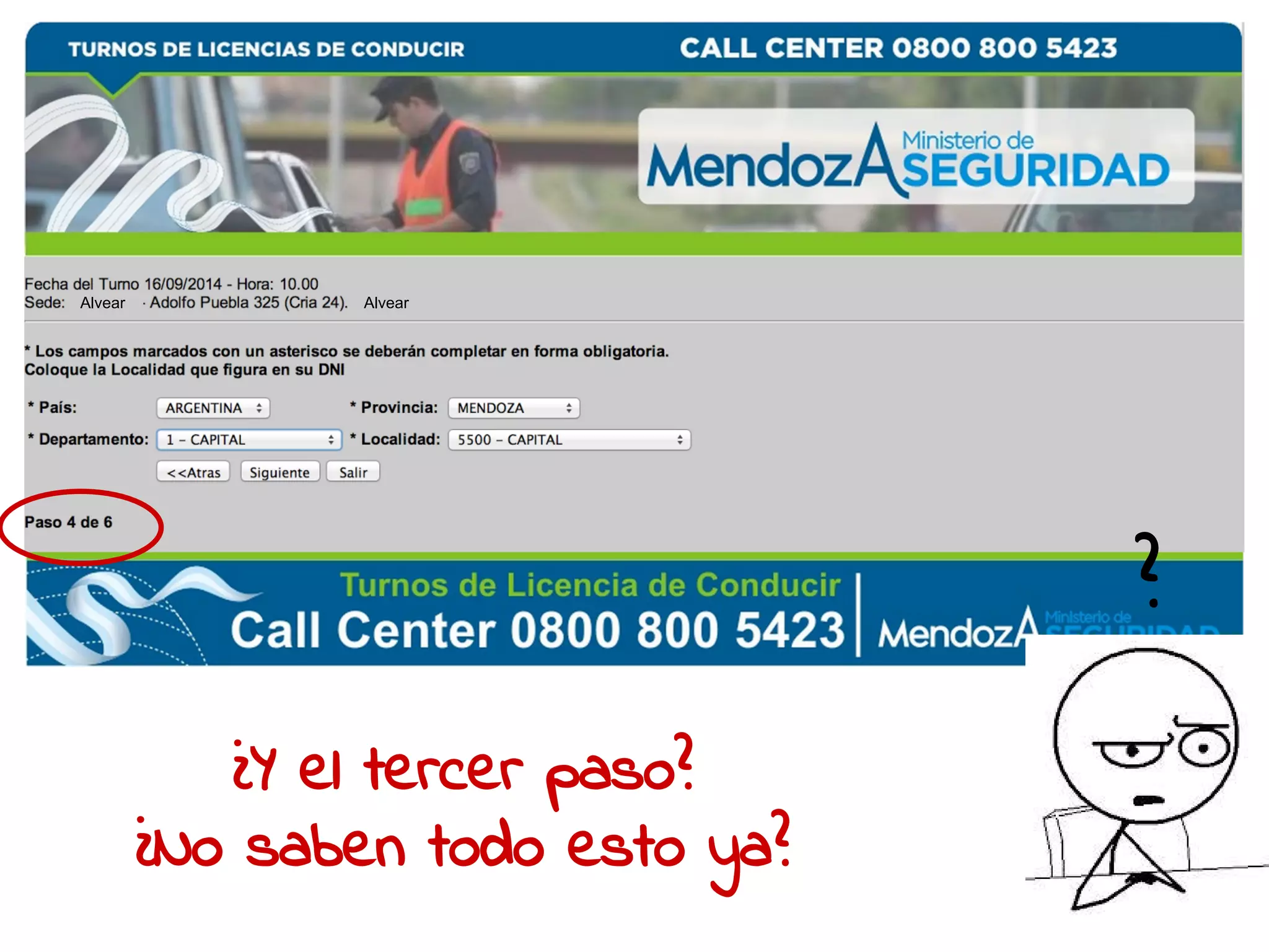 ? 
Alvear Alvear 
¿Y el tercer paso? 
¿No saben todo esto ya? 
 